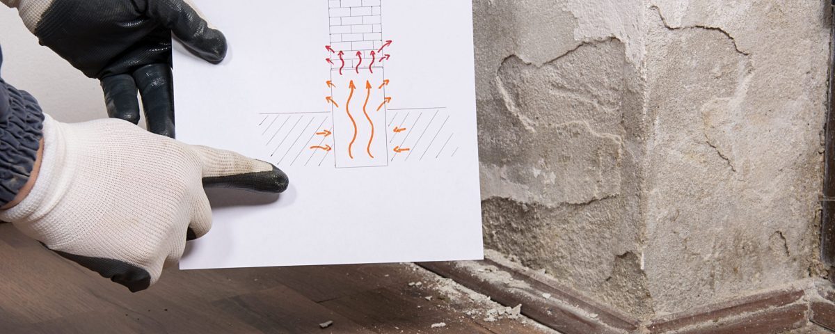 Aufsteigende Feuchtigkeit in der Wand
