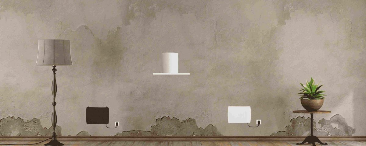 Wohnraum mit Feuchtigkeitsschäden an der Wand – Notwendigkeit für ATE- oder ATG-Geräte zur Wandtrocknung