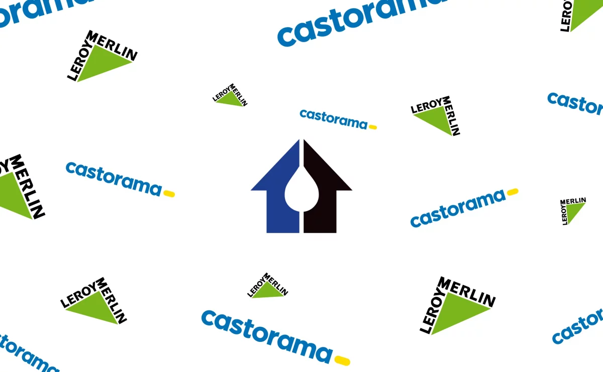 Humidistop Produktposter mit Händlerlogos Castorama und Leroy Merlin